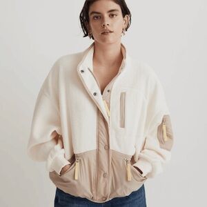 Madewell Resourced Cream/ Tan Sherpa Jacket